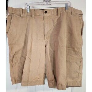 IZOD Saltwater Shorts Men’s Size 44/10.5" Tan Khaki Cotton Chino Classic Fit